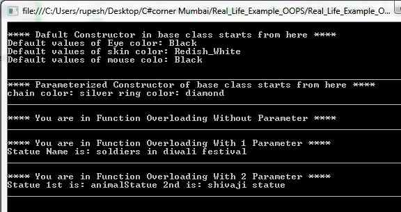 output of our program